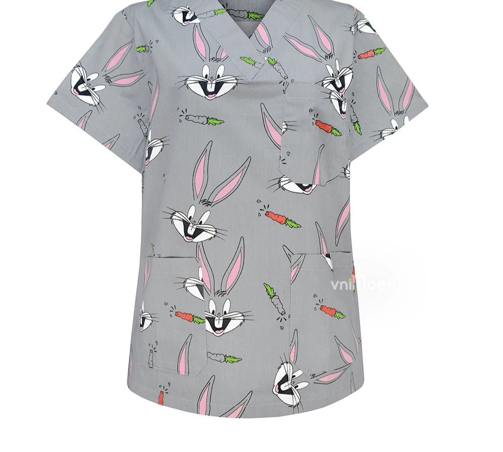 Bugs bunny jogger scrub set w/ cap