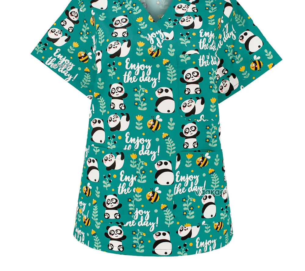 Matching scrub top & cap