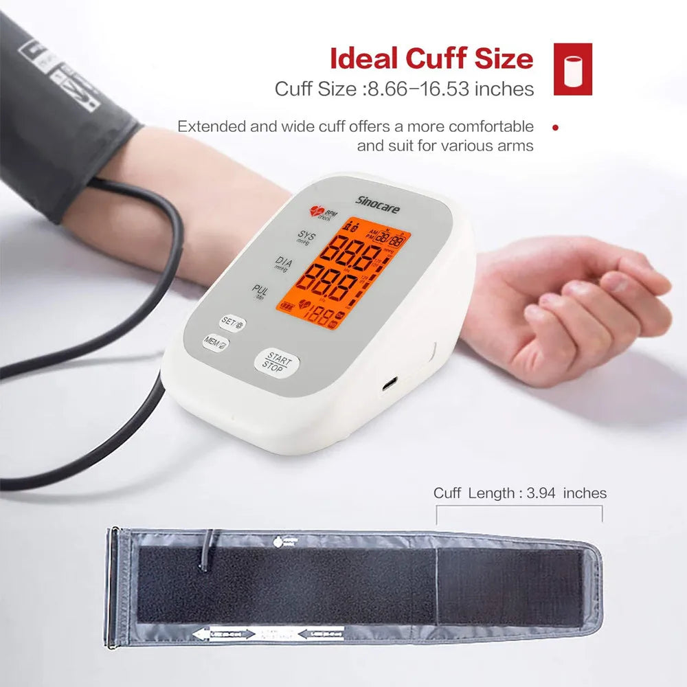 Upper Arm Blood Pressure Cuff Device