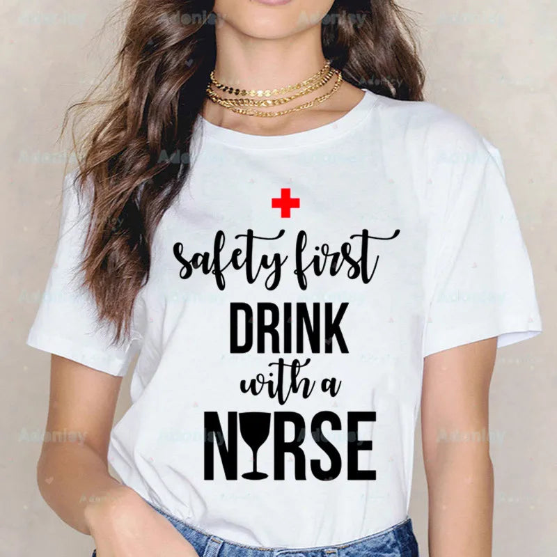 Nurse Women Summer Casual Tshirts