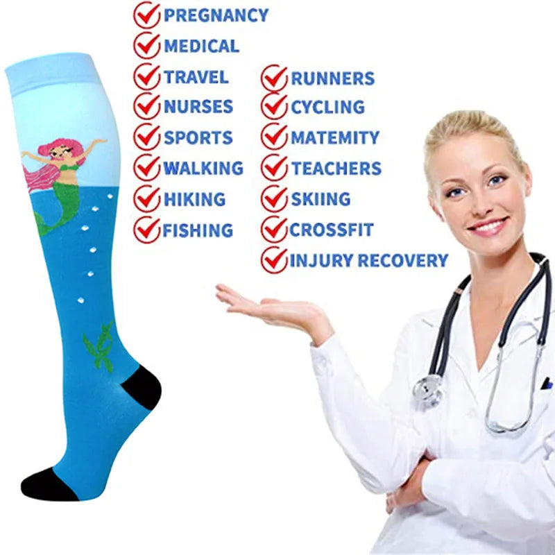 Edema Diabetes Varicose Veins Blood Circulation compression Socks Anti Fatigue