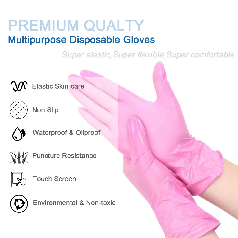 Disposable Nitrile Gloves Multi-Purpose Waterproof , OilProof & Anti Static