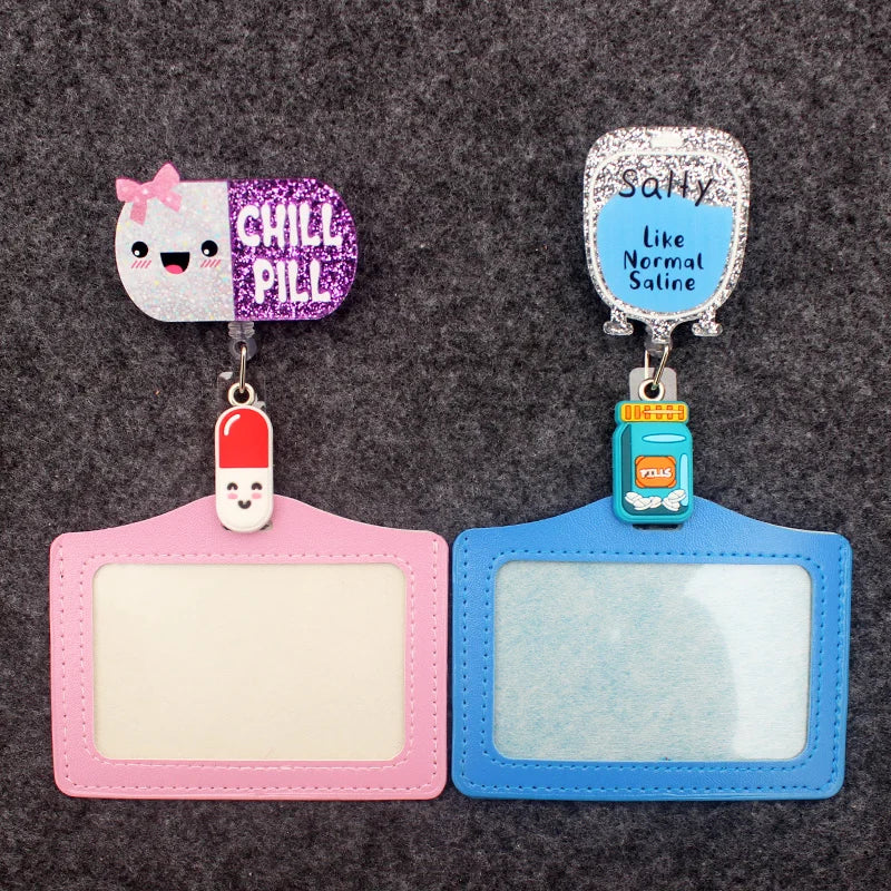 Shiny Cute Retractable Badge Reel Card Holder